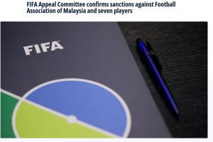 维持处罚！FIFA官方：驳回马来西亚足协上诉，其7名归化禁赛1年！